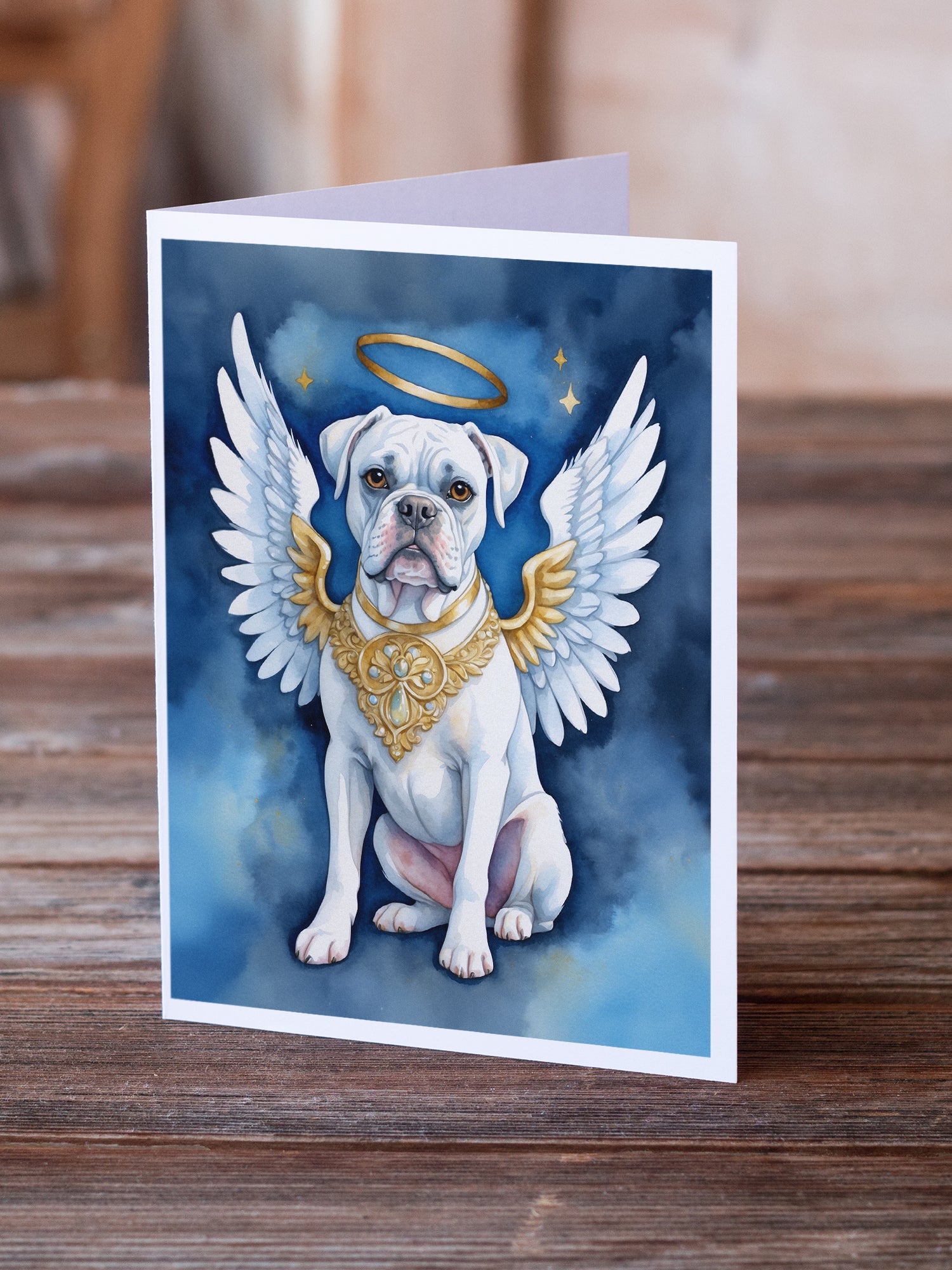 Buy this White Boxer My Angel Greeting Cards Pack of 8