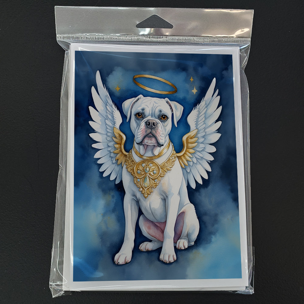 White Boxer My Angel Greeting Cards Pack of 8