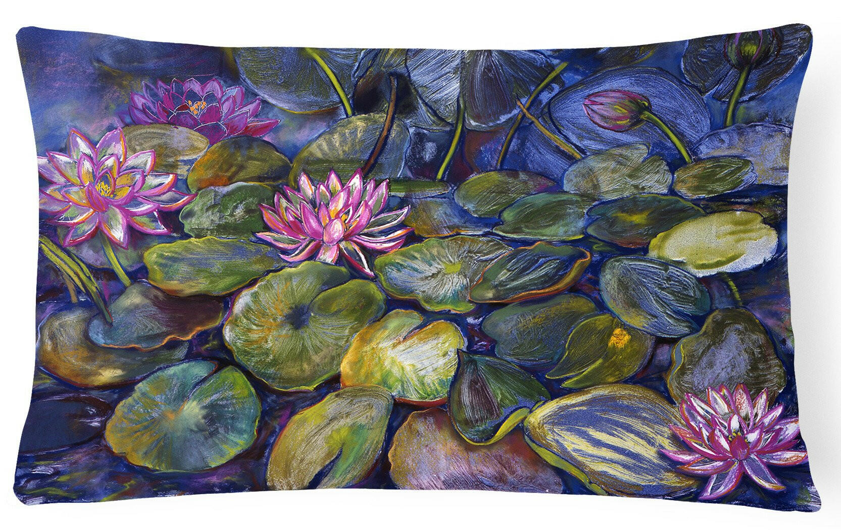 Waterlilies by Neil Drury Fabric Decorative Pillow DND0133PW1216 by Caroline's Treasures