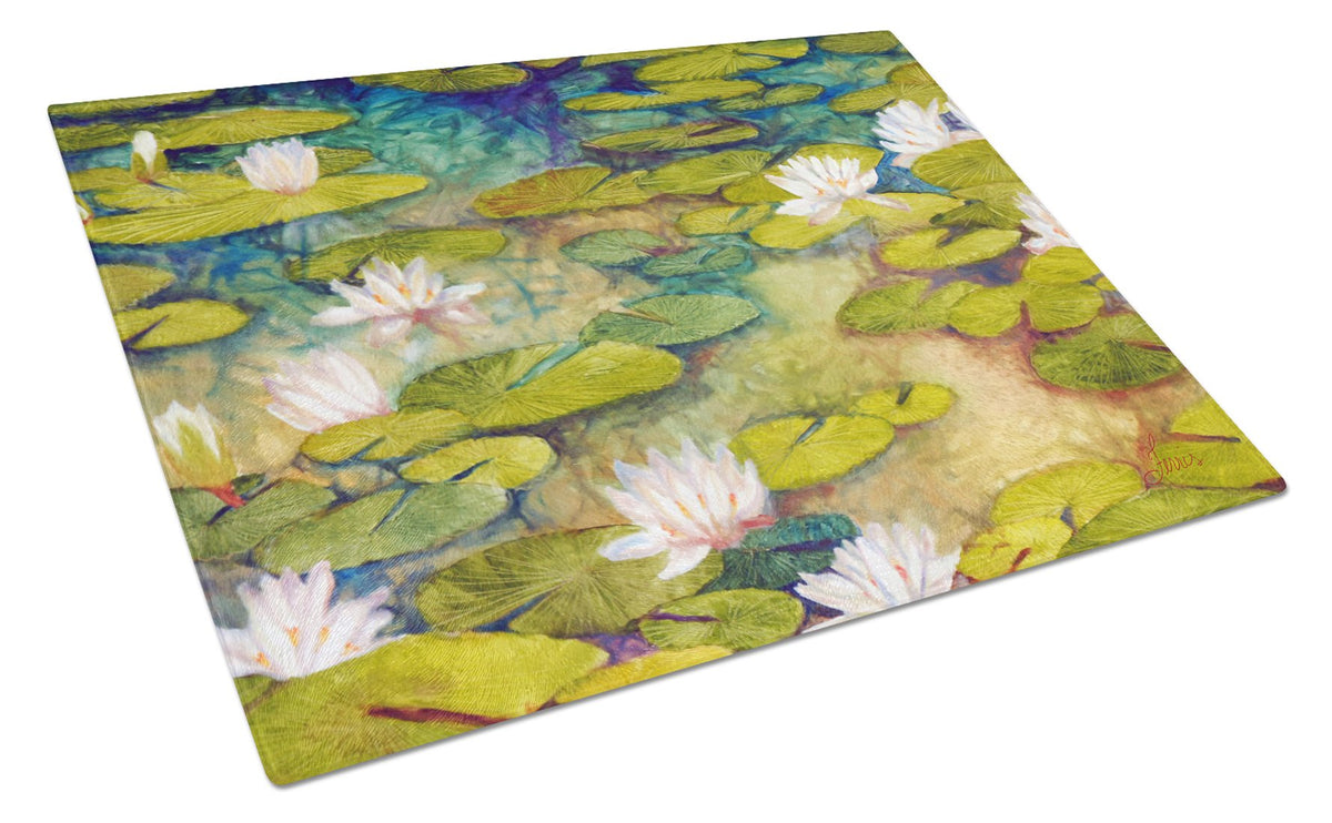 Buy this Waterlillies by Ferris Hotard Glass Cutting Board Large