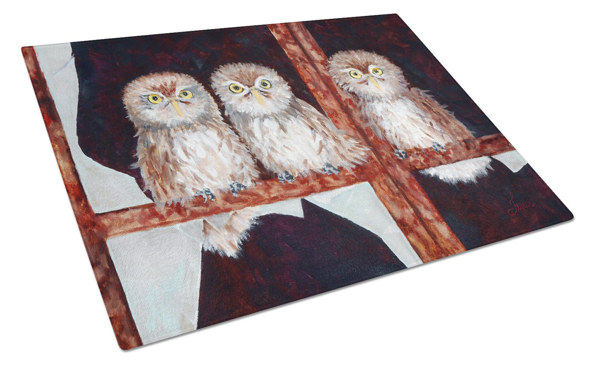 Buy this Owls by Ferris Hotard Glass Cutting Board Large
