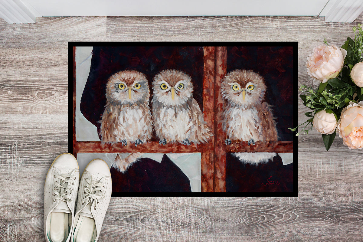Owls by Ferris Hotard Indoor or Outdoor Mat 18x27 - the-store.com