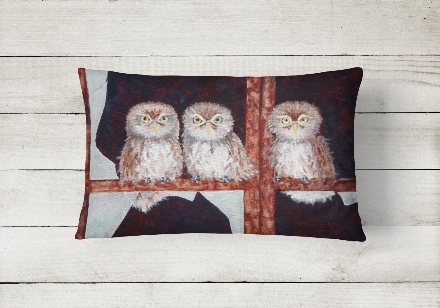 Owls by Ferris Hotard Canvas Fabric Decorative Pillow - the-store.com