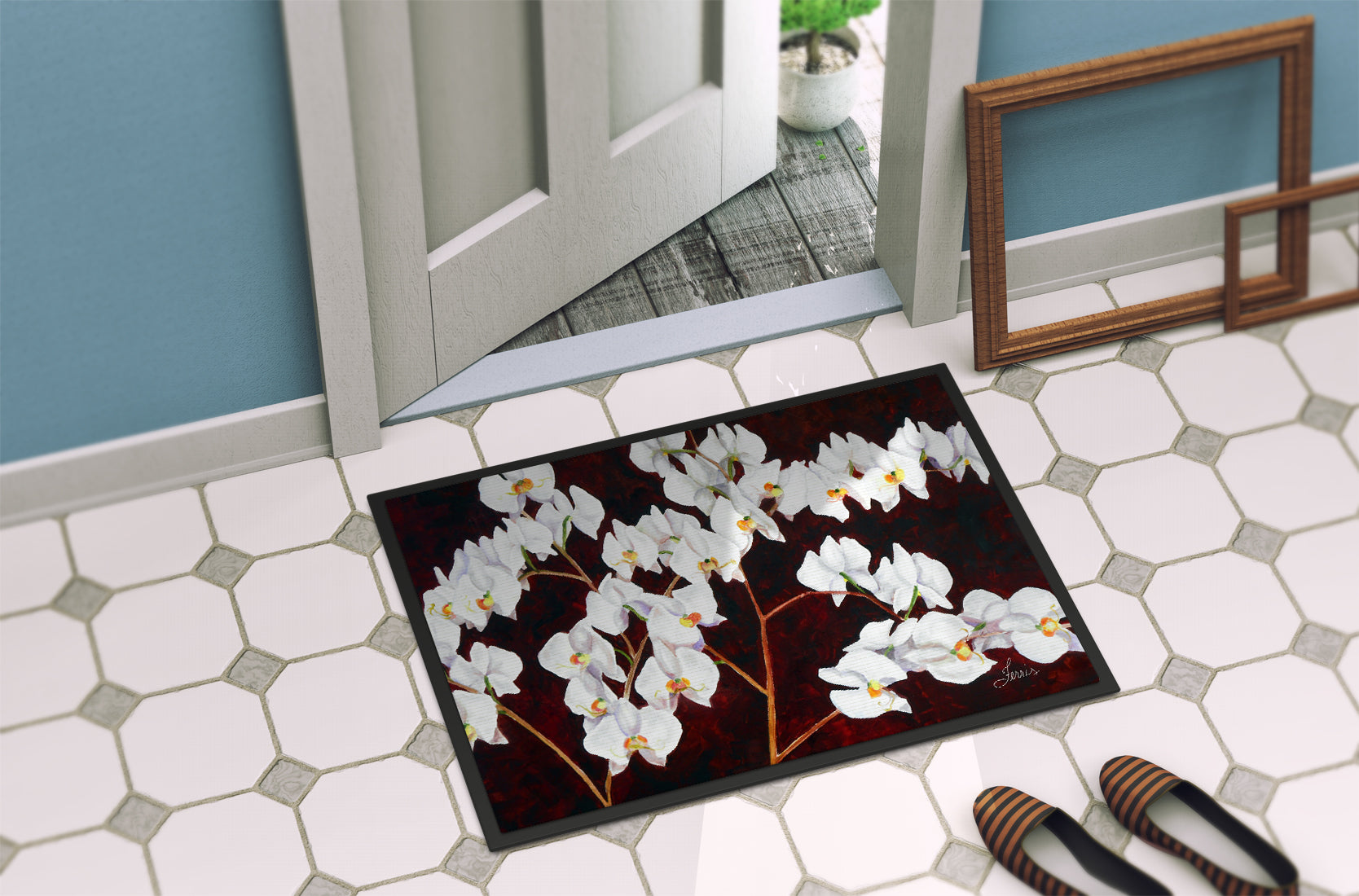 Orchids by Ferris Hotard Indoor or Outdoor Mat 18x27 - the-store.com