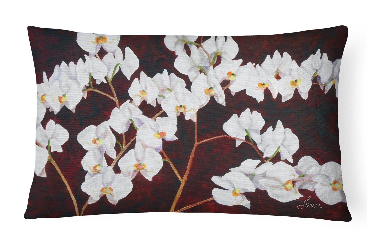 Buy this Orchids by Ferris Hotard Canvas Fabric Decorative Pillow