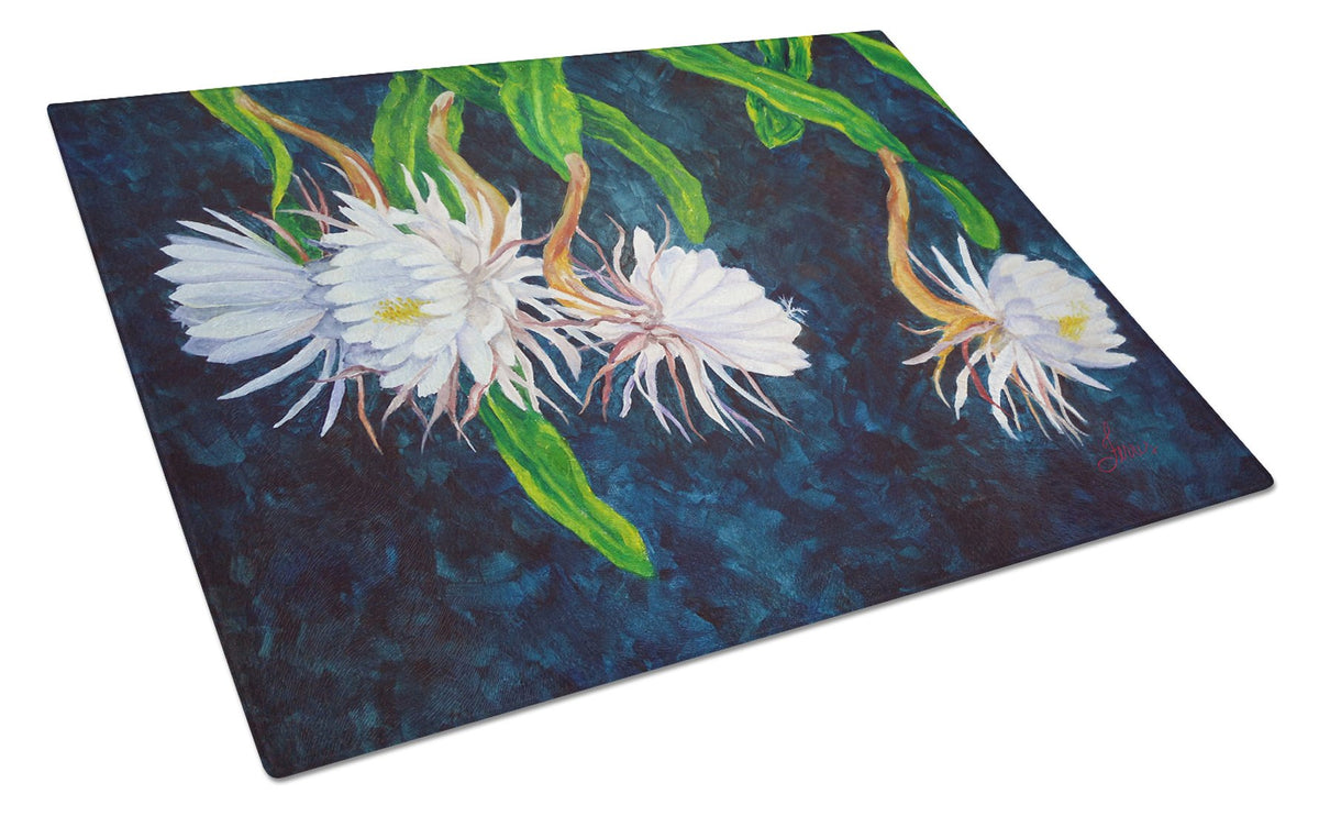 Buy this Night Blooming Cereus by Ferris Hotard Glass Cutting Board Large