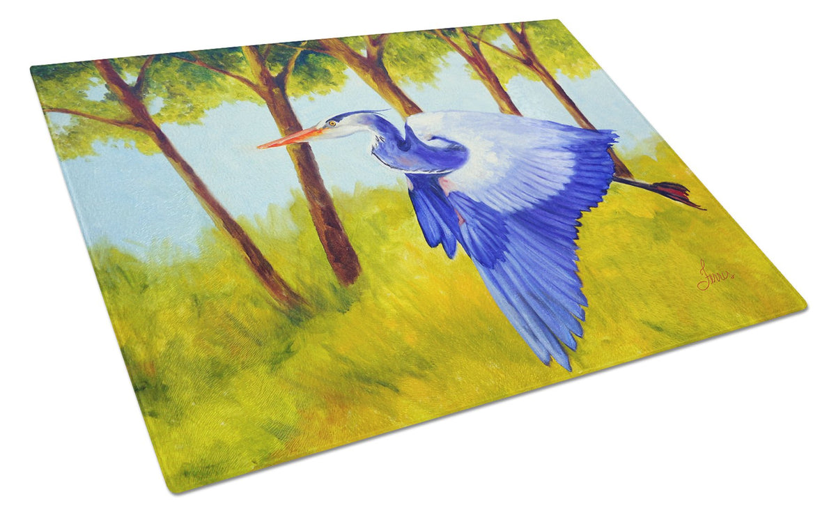 Buy this Fyling Heron by Ferris Hotard Glass Cutting Board Large
