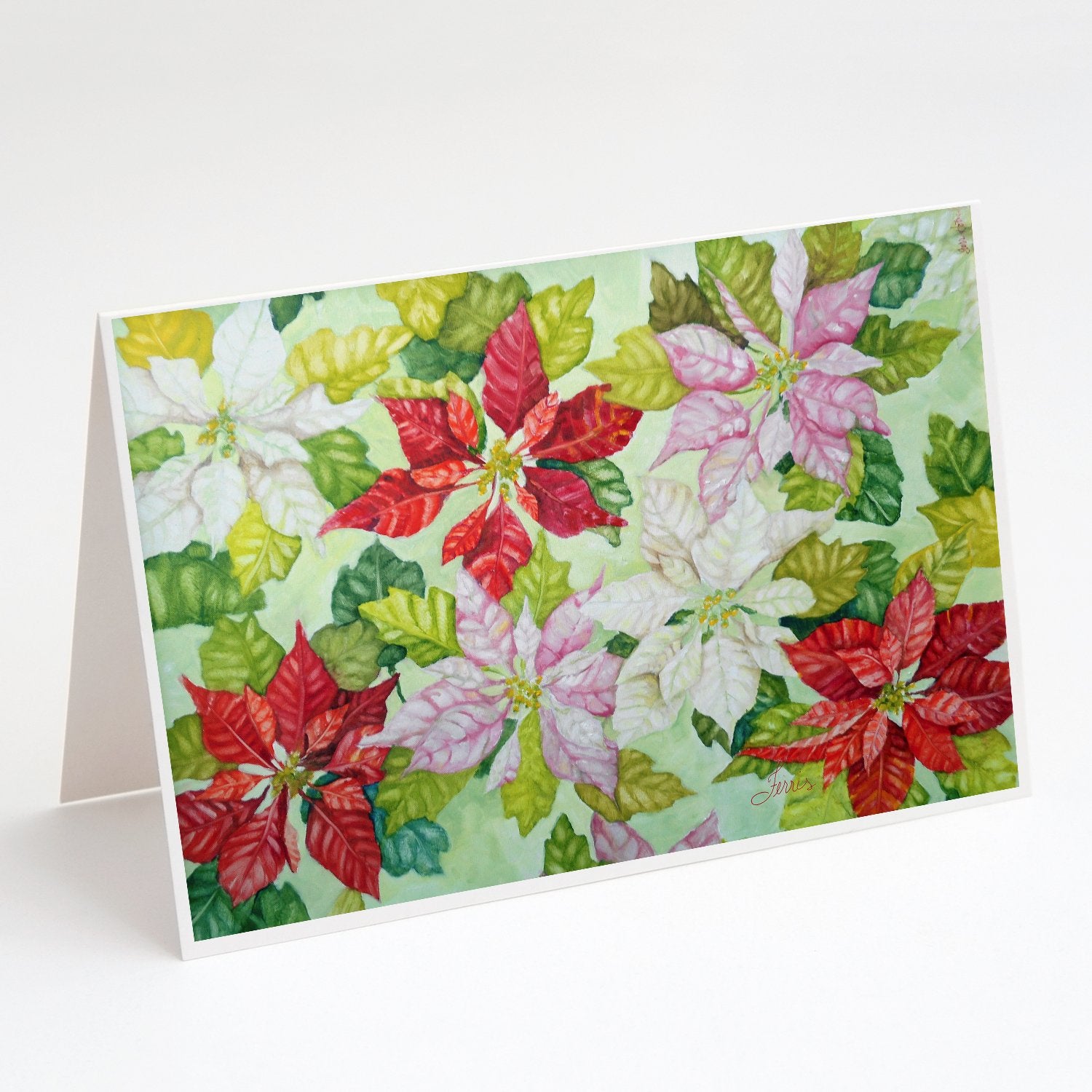 Buy this Poinsettias by Ferris Hotard Greeting Cards and Envelopes Pack of 8