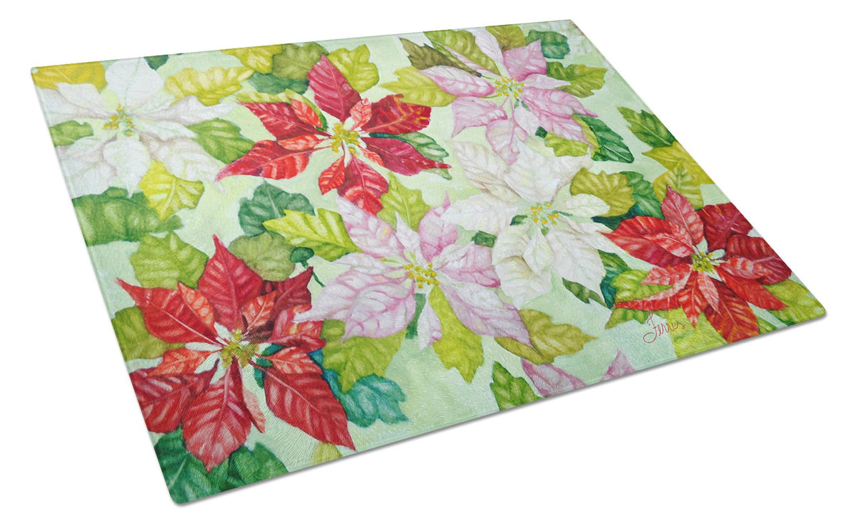 Buy this Poinsettias by Ferris Hotard Glass Cutting Board Large
