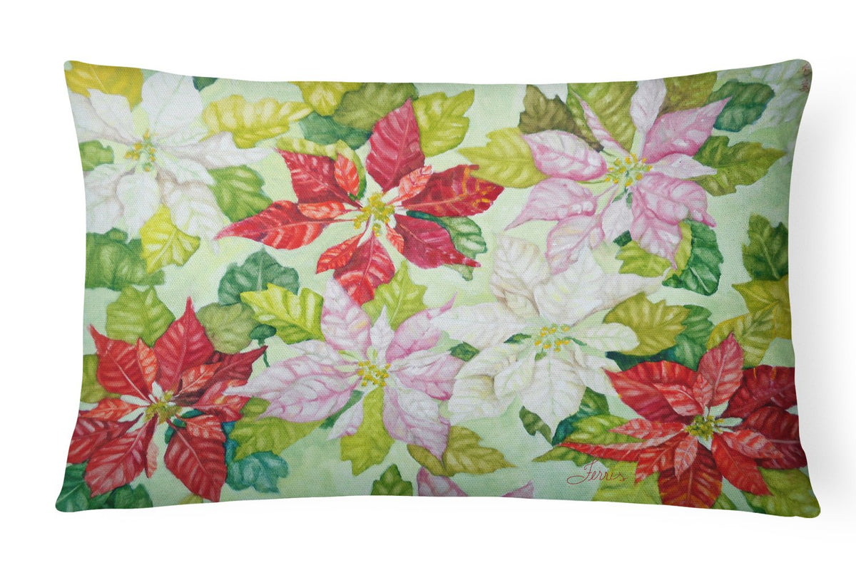 Buy this Poinsettias by Ferris Hotard Canvas Fabric Decorative Pillow