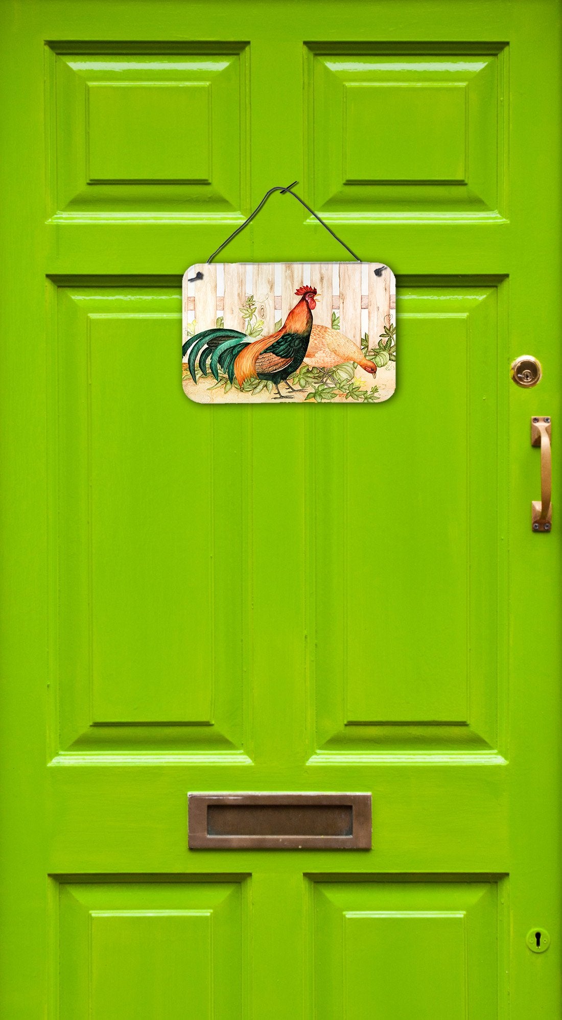 Chicken and Rooster by Ferris Hotard Wall or Door Hanging Prints - the-store.com