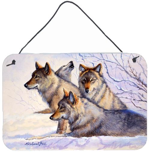 Wolves by Mollie Field Wall or Door Hanging Prints FMF0007DS812 by Caroline&#39;s Treasures