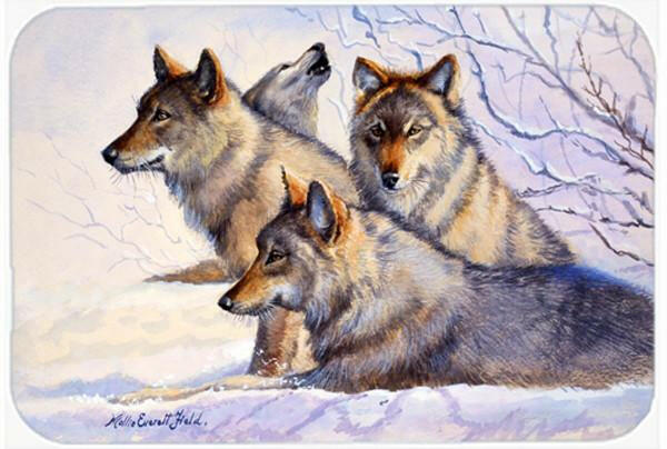 Wolves by Mollie Field Glass Cutting Board Large FMF0007LCB by Caroline&#39;s Treasures
