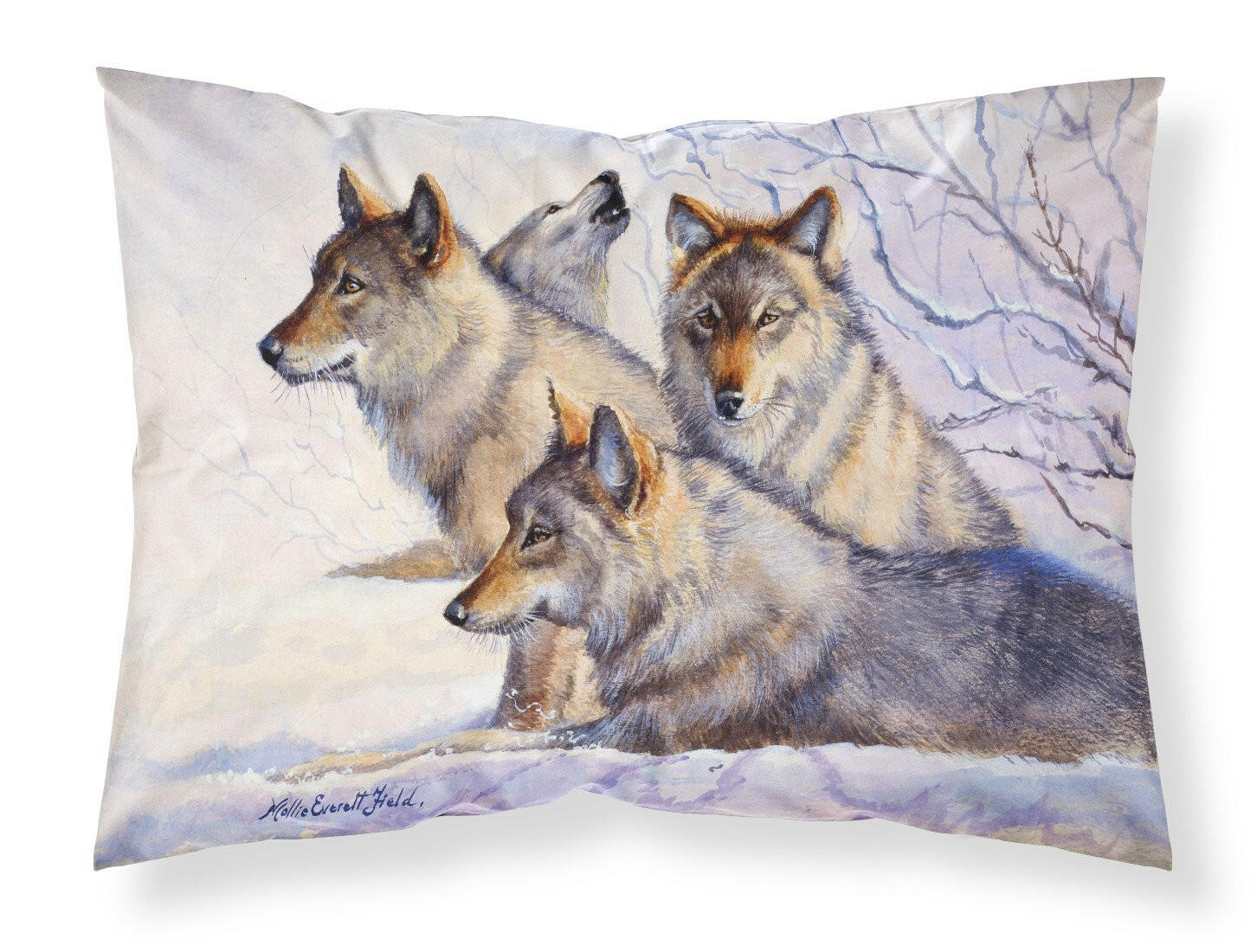 Wolves by Mollie Field Fabric Standard Pillowcase FMF0007PILLOWCASE by Caroline's Treasures