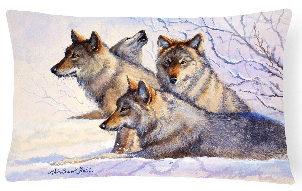 Wolves by Mollie Field Fabric Decorative Pillow FMF0007PW1216 by Caroline&#39;s Treasures