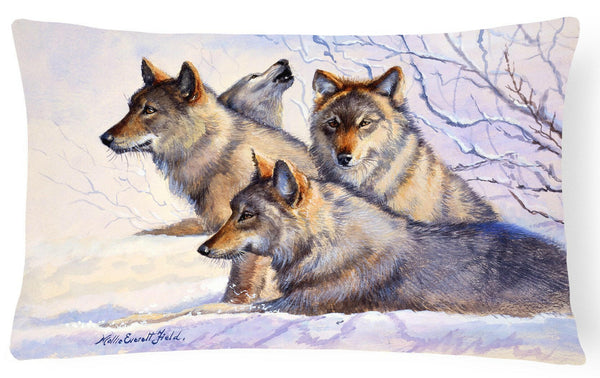 Wolves by Mollie Field Fabric Decorative Pillow FMF0007PW1216 by Caroline's Treasures