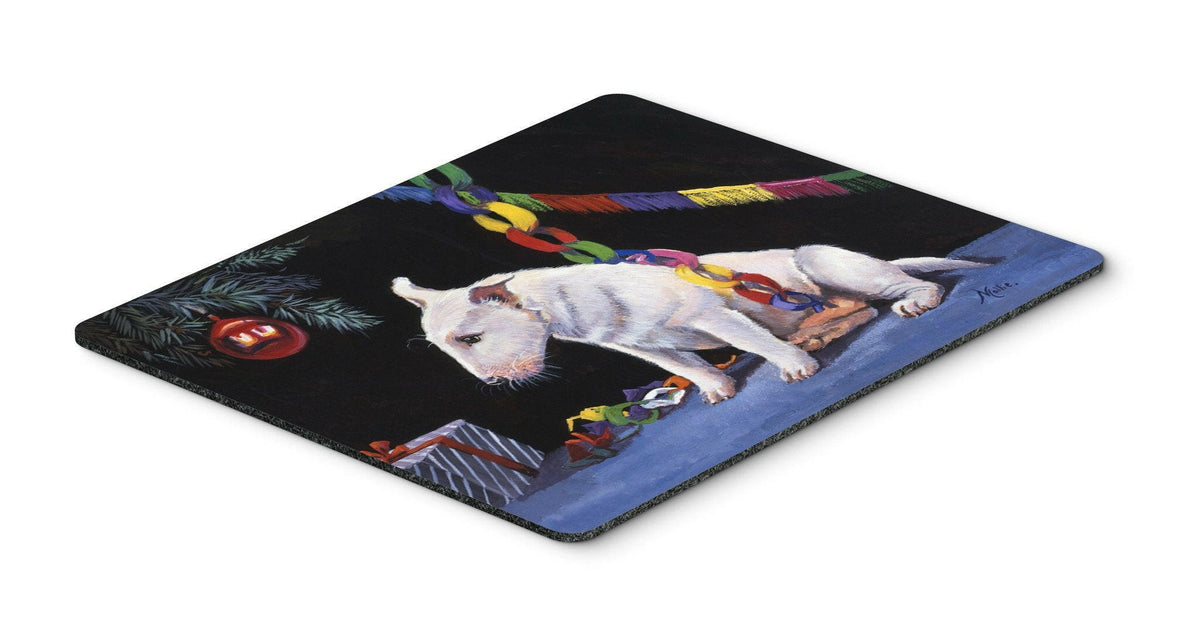 Bull Terrier under the Christmas Tree Mouse Pad, Hot Pad or Trivet FMF0012MP by Caroline&#39;s Treasures