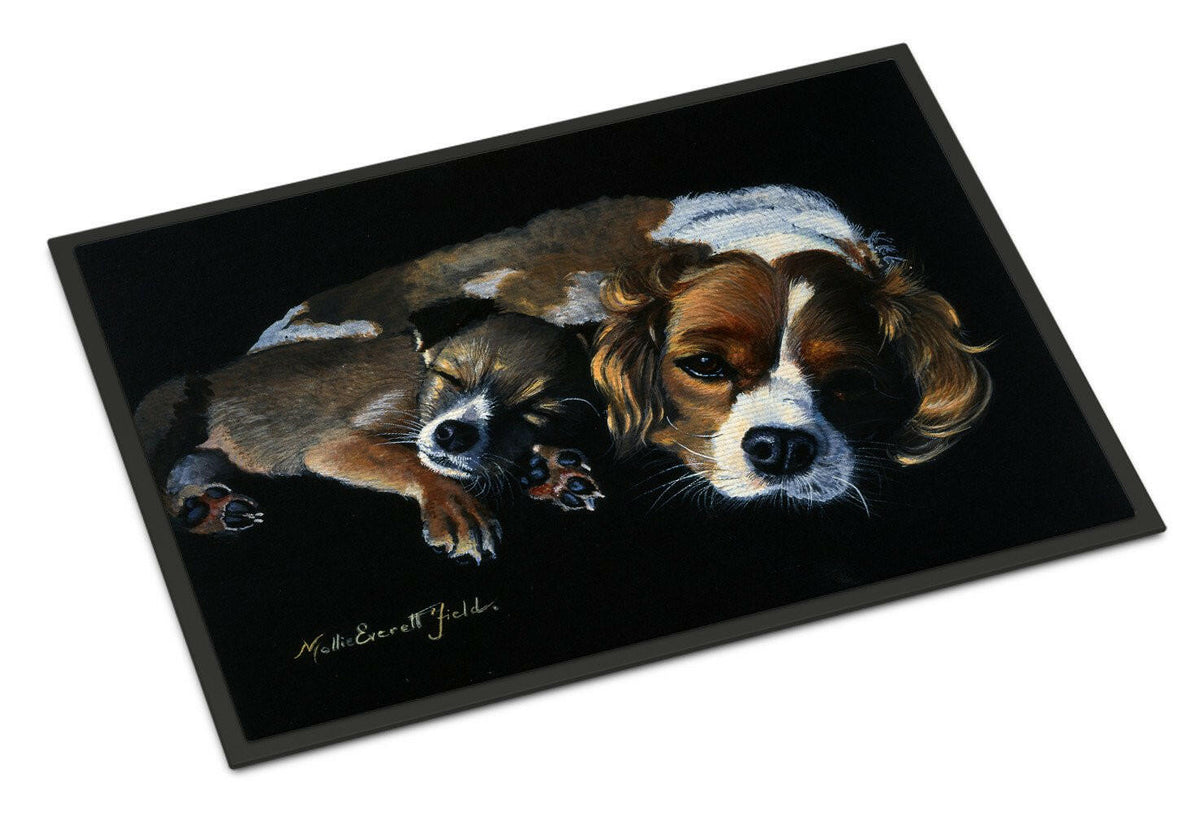 Cozy Pals with Cavalier Spaniel Indoor or Outdoor Mat 18x27 FMF0022MAT - the-store.com
