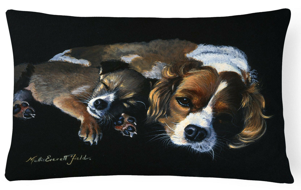 Cozy Pals with Cavalier Spaniel Fabric Decorative Pillow FMF0022PW1216 by Caroline&#39;s Treasures