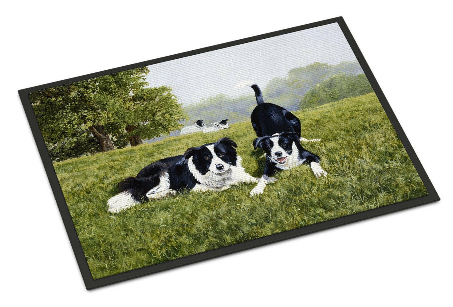 Let's Play Border Collie Indoor or Outdoor Mat 18x27 FRF0014MAT - the-store.com