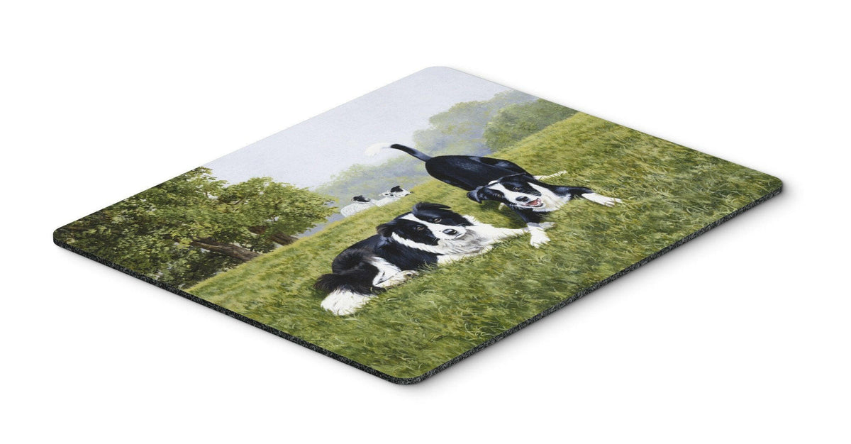 Let&#39;s Play Border Collie Mouse Pad, Hot Pad or Trivet FRF0014MP by Caroline&#39;s Treasures