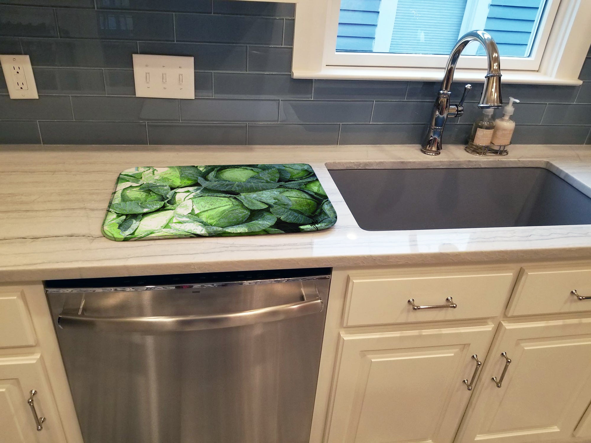 Cabbage by Gary Kwiatek Dish Drying Mat