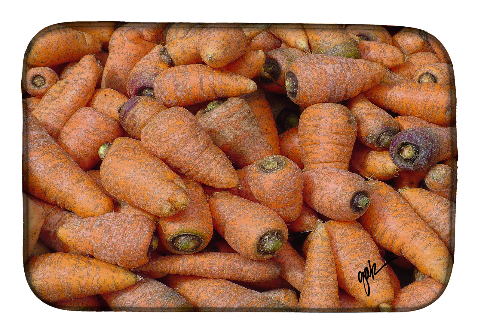 Carrots by Gary Kwiatek Dish Drying Mat