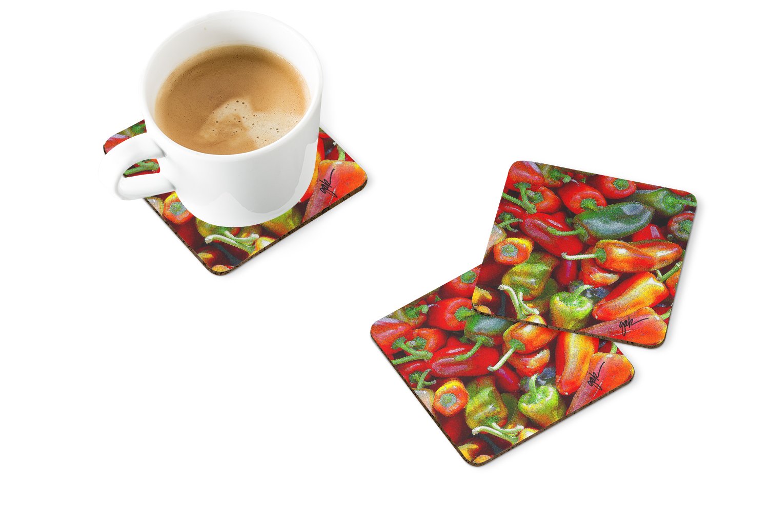Buy this Chilis by Gary Kwiatek Foam Coaster Set of 4