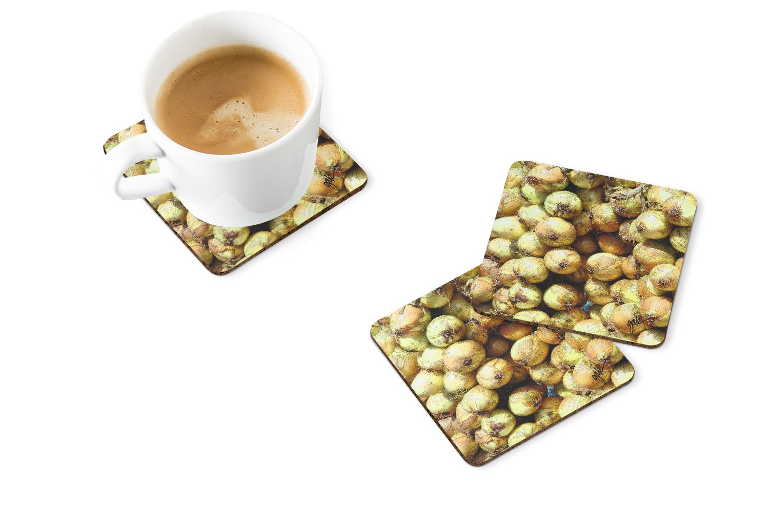 Caroline's Treasures Onions by Gary Kwiatek Foam Coaster