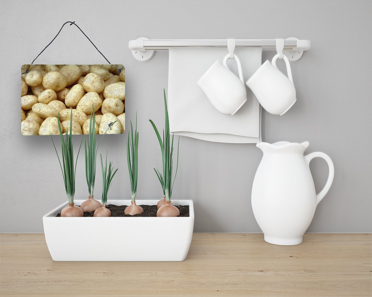 Caroline's Treasures Potatoes by Gary Kwiatek Wall or Door Hanging Prints