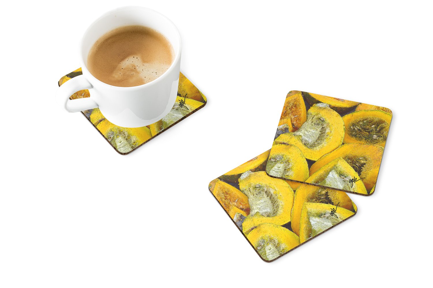 Caroline's Treasures Squash by Gary Kwiatek Foam Coaster