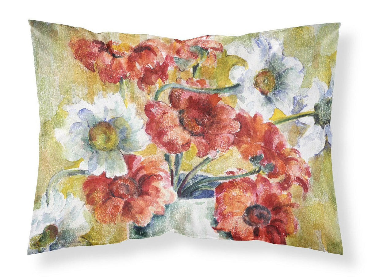 Flowers by Fiona Goldbacher Fabric Standard Pillowcase GFGO0028PILLOWCASE by Caroline&#39;s Treasures