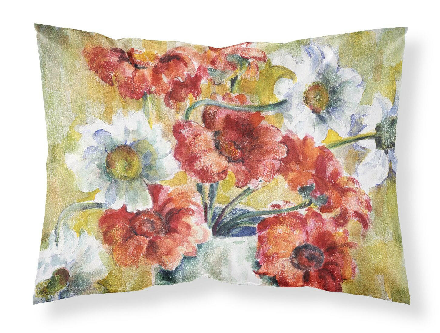 Flowers by Fiona Goldbacher Fabric Standard Pillowcase GFGO0028PILLOWCASE by Caroline's Treasures