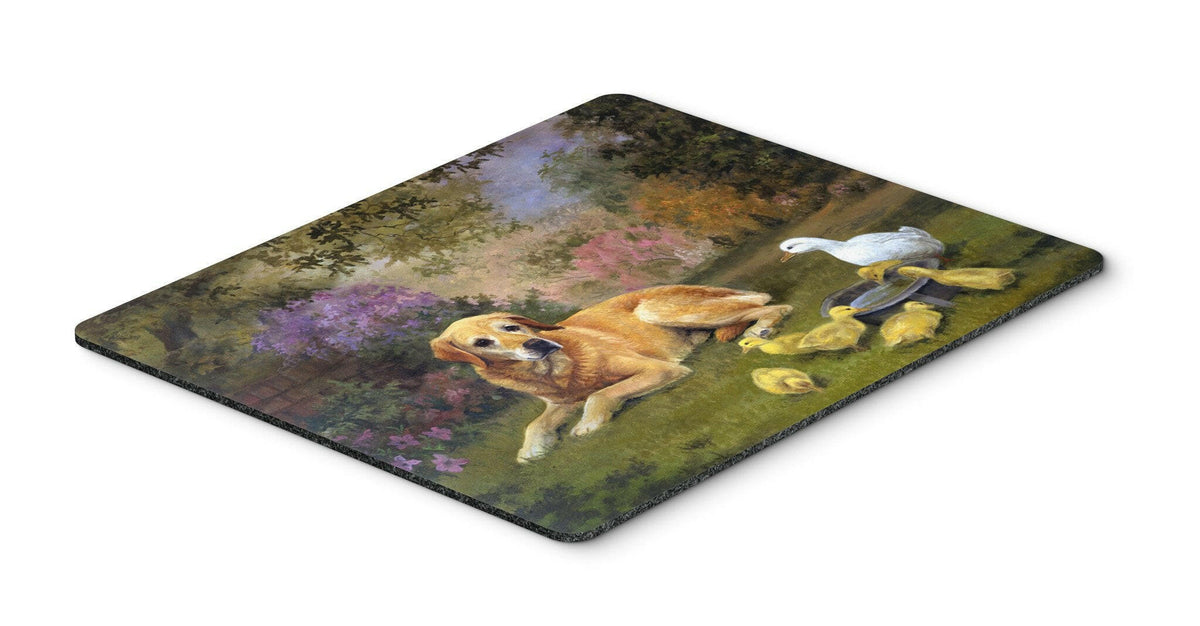 Yellow Labrador and Chicks Mouse Pad, Hot Pad or Trivet HEH0096MP by Caroline&#39;s Treasures