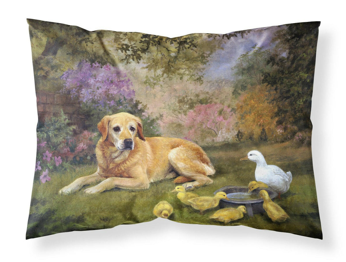 Yellow Labrador and Chicks Fabric Standard Pillowcase HEH0096PILLOWCASE by Caroline&#39;s Treasures