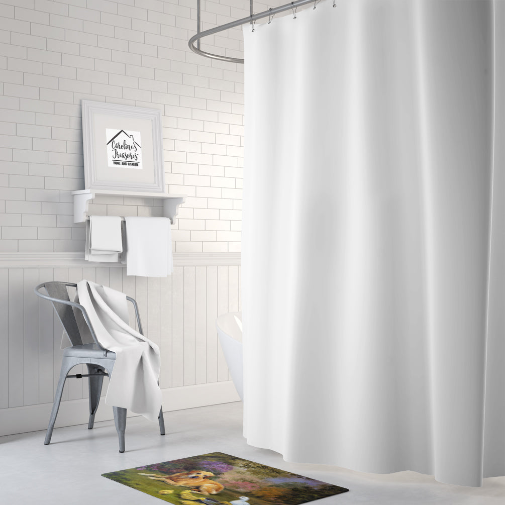 Caroline's Treasures Yellow Labrador and Chicks Machine Washable Memory Foam Mat HEH0096RUG