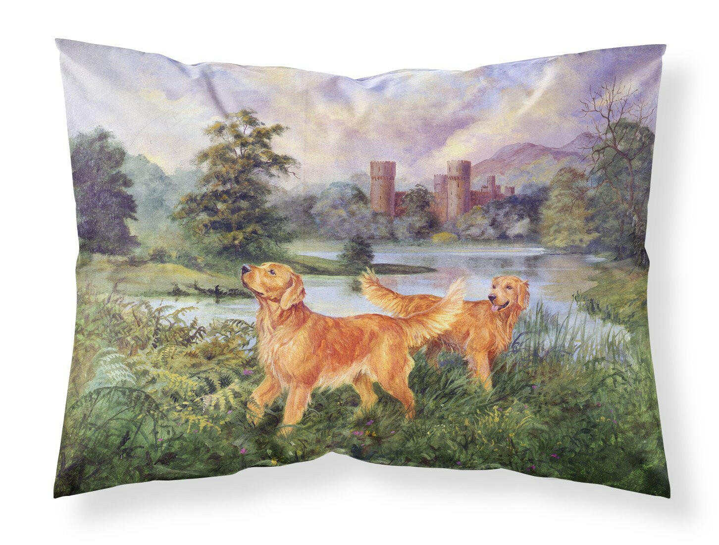 Golden Retrievers Fabric Standard Pillowcase HEH0098PILLOWCASE by Caroline's Treasures