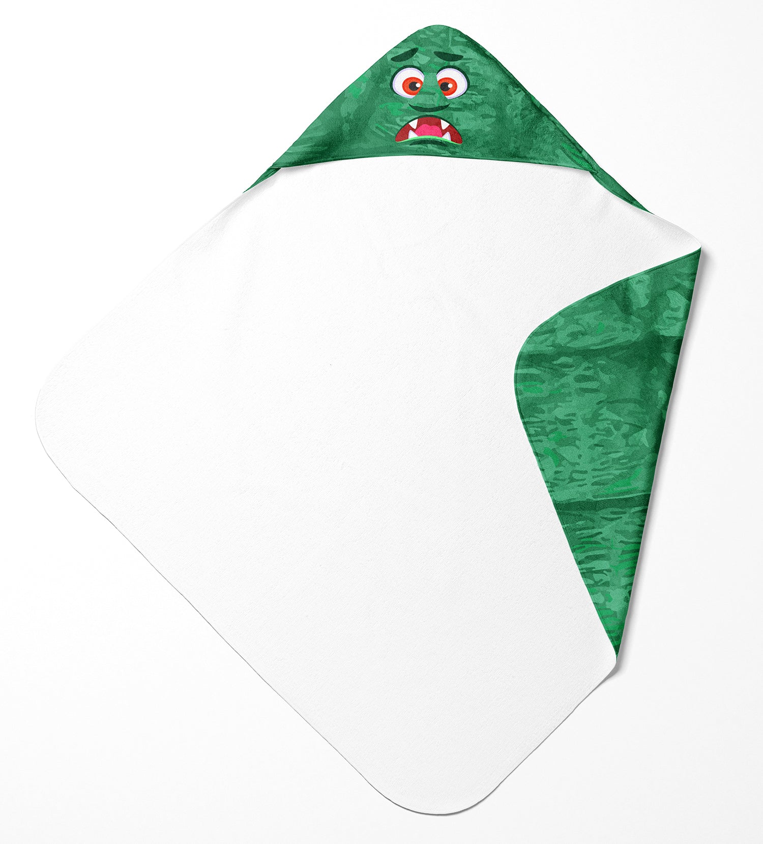 Dark Green Monster Soft and Absorbent Hooded Baby Towel - the-store.com