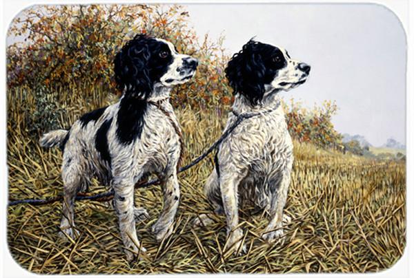 Two Springer Spaniels by Michael Herring Glass Cutting Board Large HMHE0001LCB by Caroline's Treasures