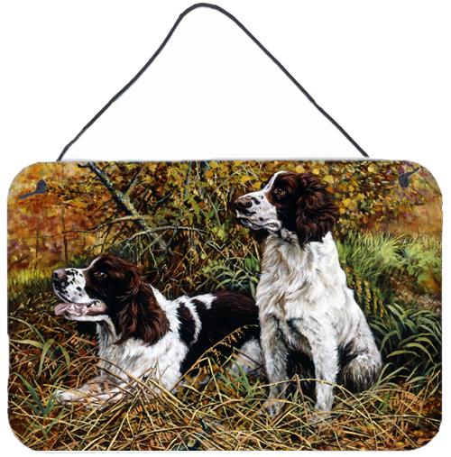 Two Springer Spaniels in the grasses Wall or Door Hanging Prints by Caroline&#39;s Treasures