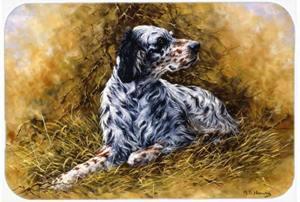 English Setter by Michael Herring Glass Cutting Board Large HMHE0007LCB by Caroline&#39;s Treasures