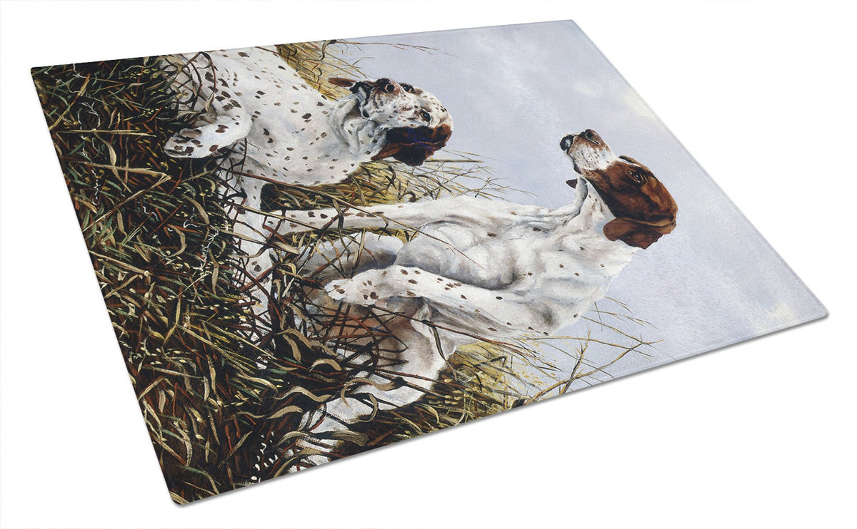 English Pointer by Michael Herring Glass Cutting Board Large HMHE0011LCB by Caroline&#39;s Treasures