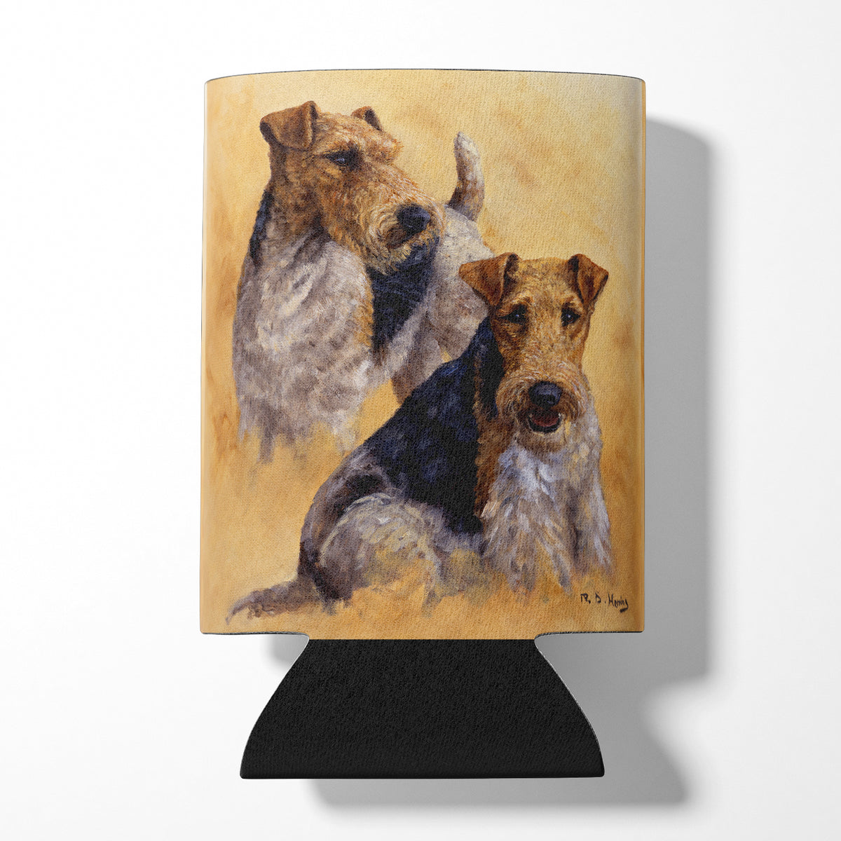 Fox Terriers by Michael Herring Can or Bottle Hugger HMHE0180CC