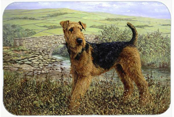 Airedale Terrier The Kings Country Glass Cutting Board Large HMHE0245LCB by Caroline&#39;s Treasures