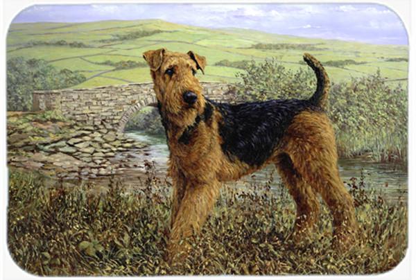 Airedale Terrier The Kings Country Glass Cutting Board Large HMHE0245LCB by Caroline's Treasures