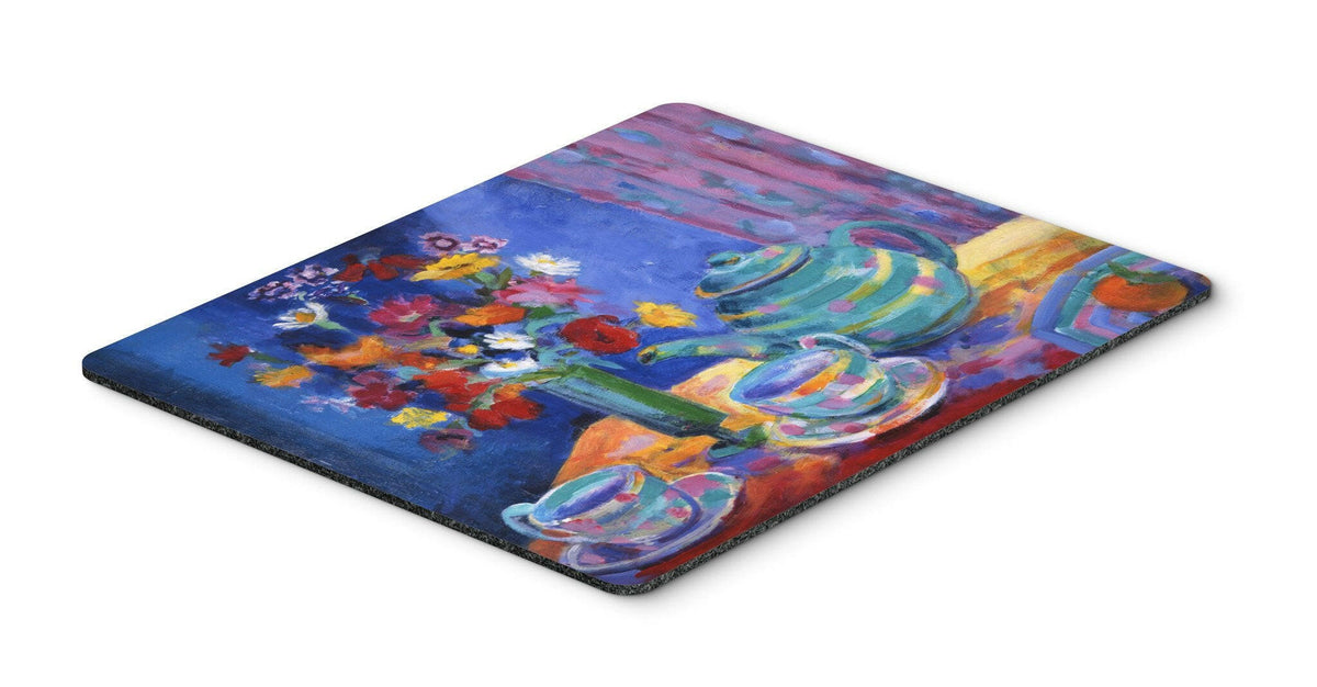 Blue Tea by Wendy Hoile Mouse Pad, Hot Pad or Trivet HWH0010MP by Caroline&#39;s Treasures