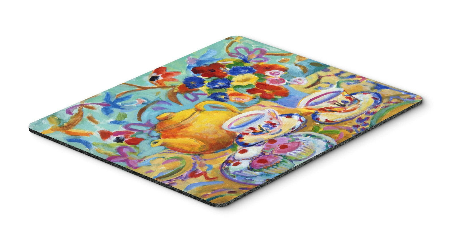 Teal Tea by Wendy Hoile Mouse Pad, Hot Pad or Trivet HWH0011MP by Caroline's Treasures