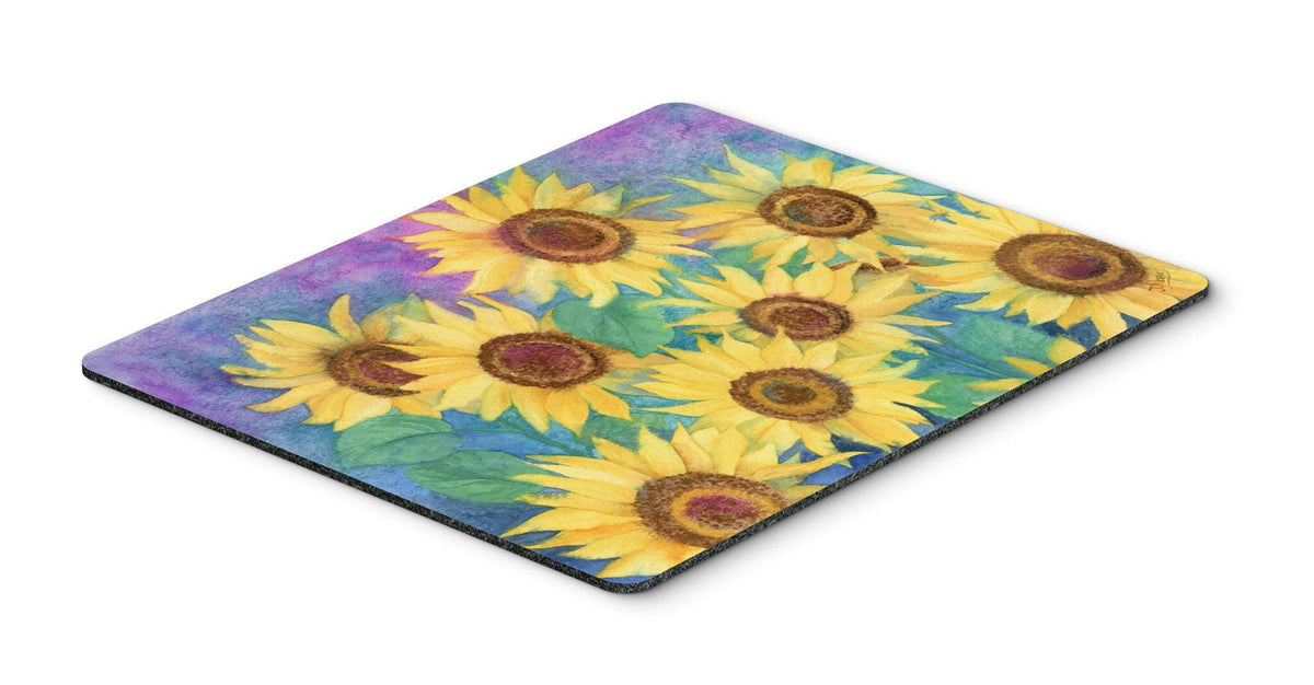 Sunflowers and Purple Mouse Pad, Hot Pad or Trivet IBD0247MP by Caroline&#39;s Treasures