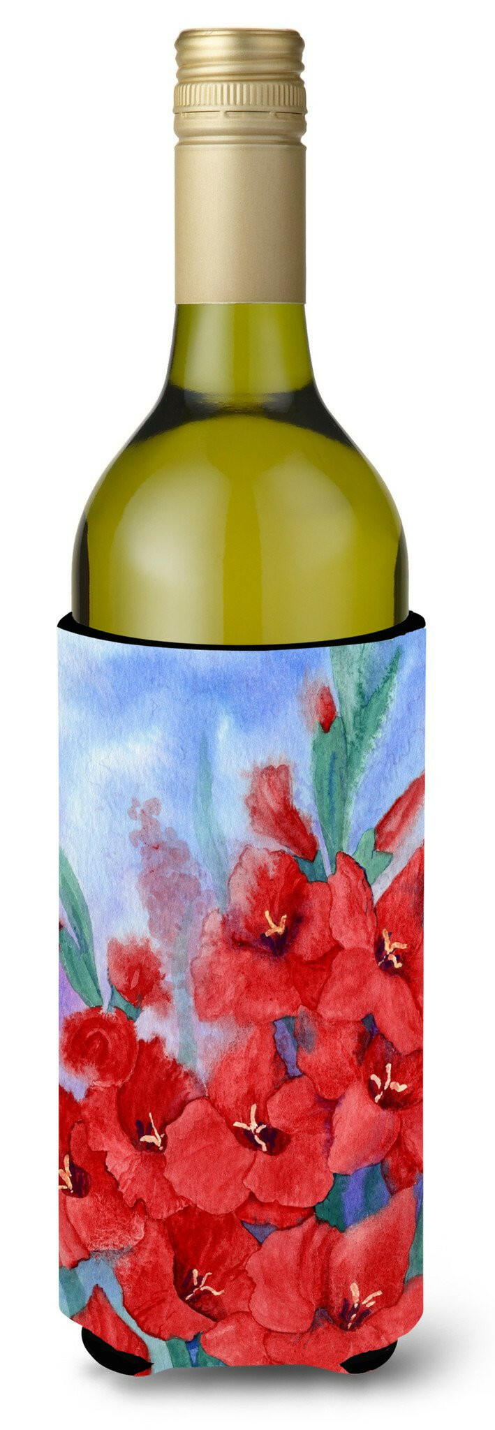 Gladioli Wine Bottle Beverage Insulator Hugger IBD0250LITERK by Caroline&#39;s Treasures