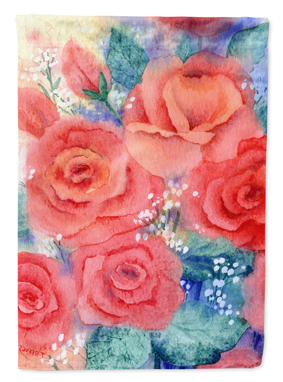Roses Flag Canvas House Size IBD0251CHF  the-store.com.